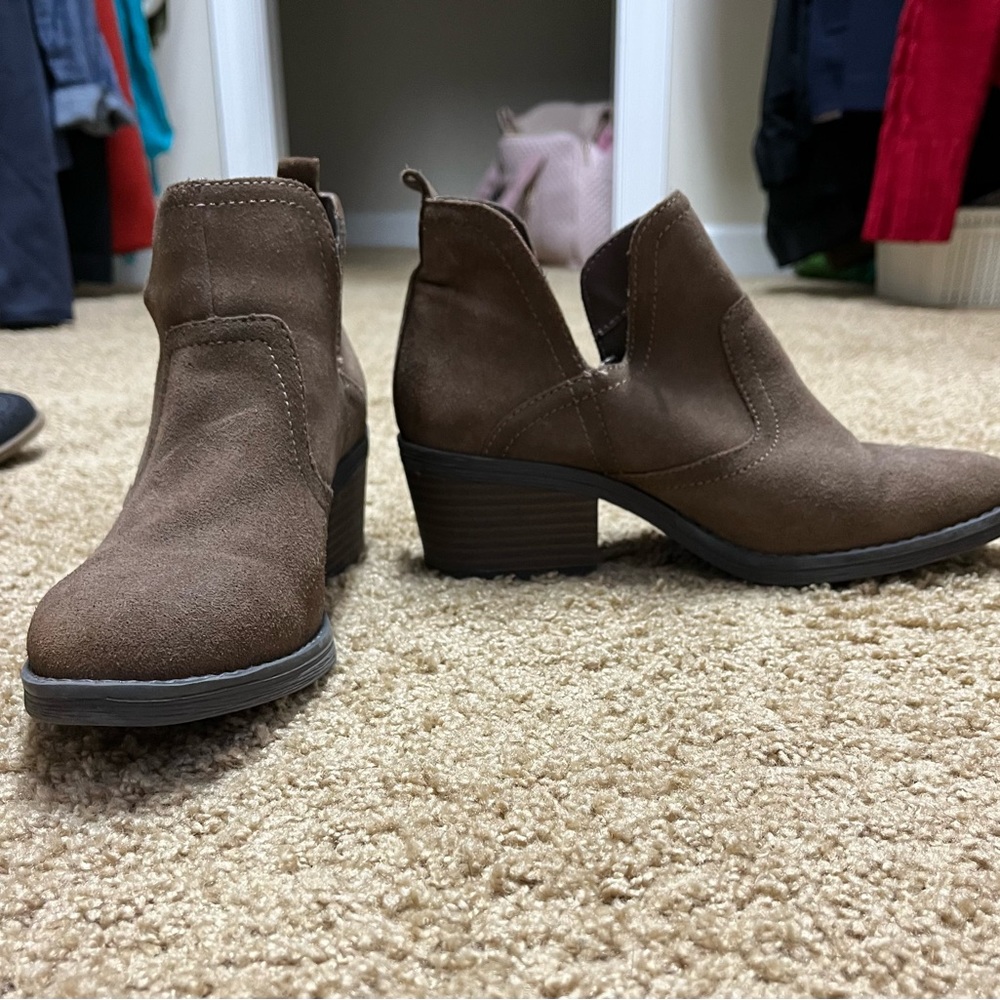 Brown booties. 7.5 women’s
